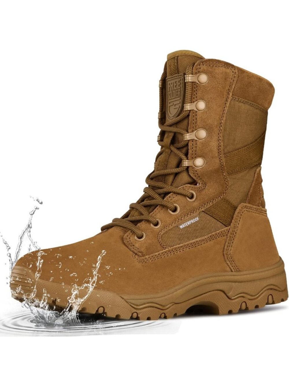 Men's 8" Military Tactical Work Boots | Durable, Waterproof, Heavy-Duty Footwear
